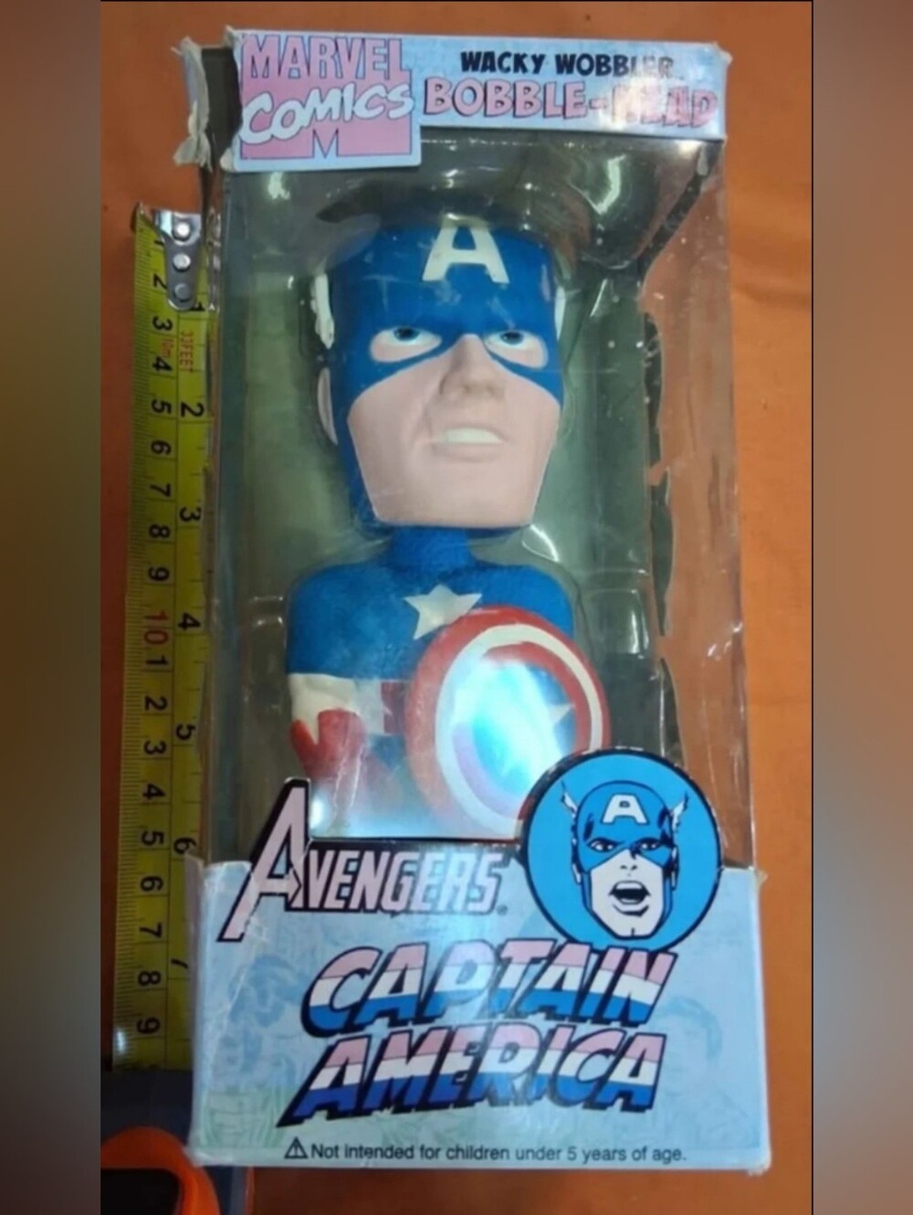 Marvel Captain America Kids Bobblehead Toy - Blue / Red